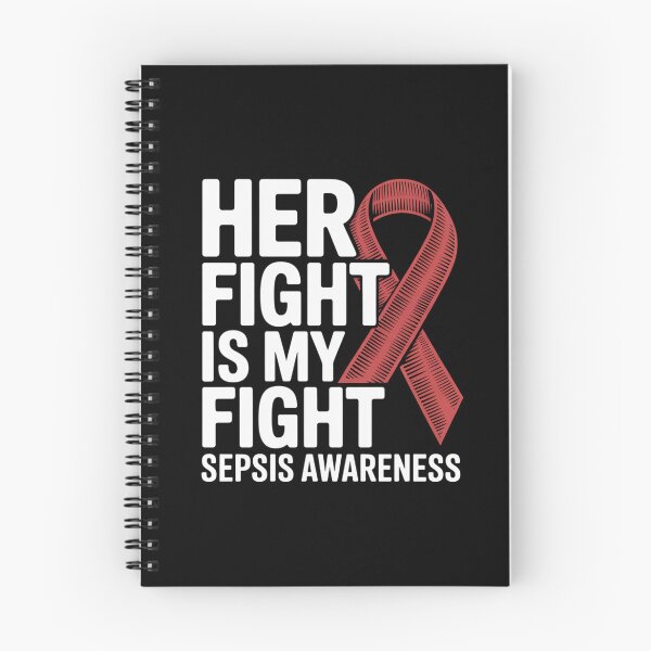 Item preview, Her Fight Is My Fight Red Black Ribbon Sepsis Awareness designed and sold by BlassmausArt.
