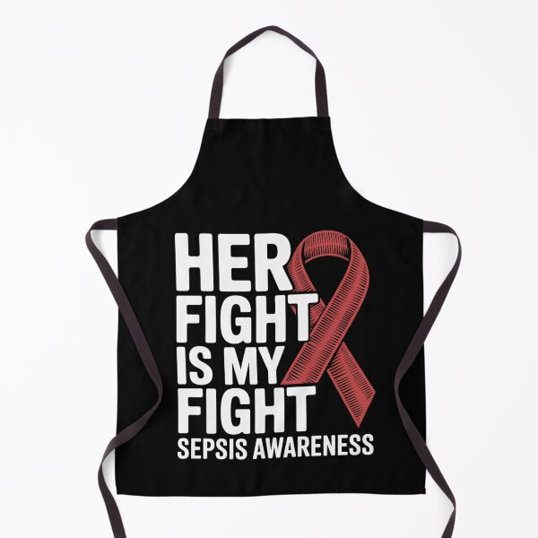 Item preview, Her Fight Is My Fight Red Black Ribbon Sepsis Awareness designed and sold by BlassmausArt.