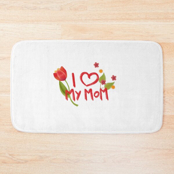 Item preview, I Love My Mom – Floral Tulip Lettering Design (Gouache Style) designed and sold by Hikari-Suigetsu.
