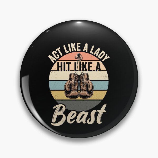 Item preview, Act Like A Lady Hit Like A Beast Female Boxing Fighter Woman designed and sold by SofenArt.