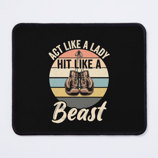 Item preview, Act Like A Lady Hit Like A Beast Female Boxing Fighter Woman designed and sold by SofenArt.