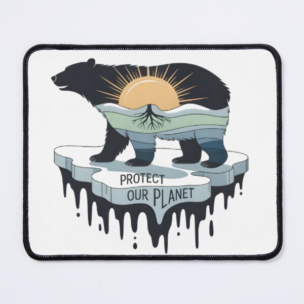 Item preview, Polar Bear Climate Change Environmental Awareness Art designed and sold by designscreators.