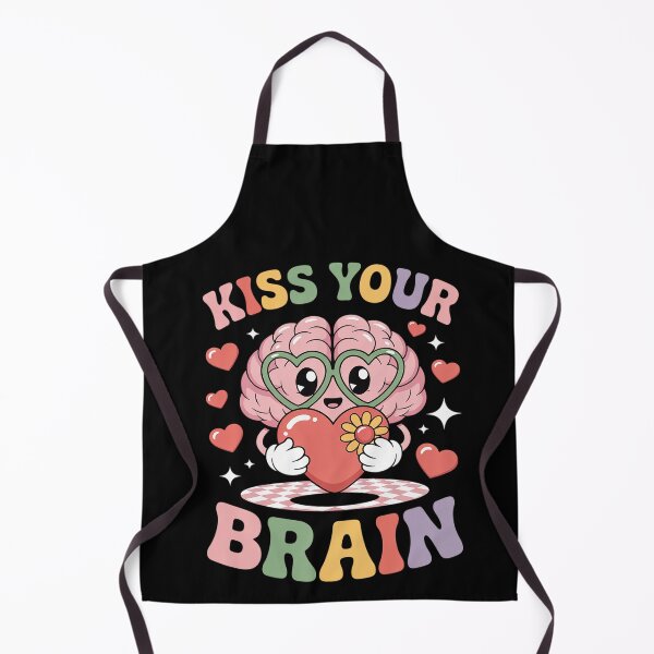 Item preview, Kiss Your Brain - Funny Teacher Educator Valentine's Day designed and sold by BlassmausArt.