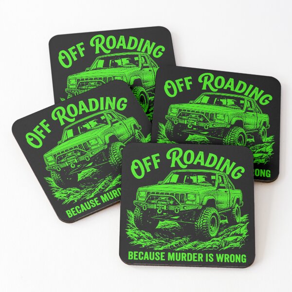 Item preview, Comanche MJ Off-Roading Murder Is Wrong Funny Sarcastic 4x4 Truck Green designed and sold by Off-Road-Zone.