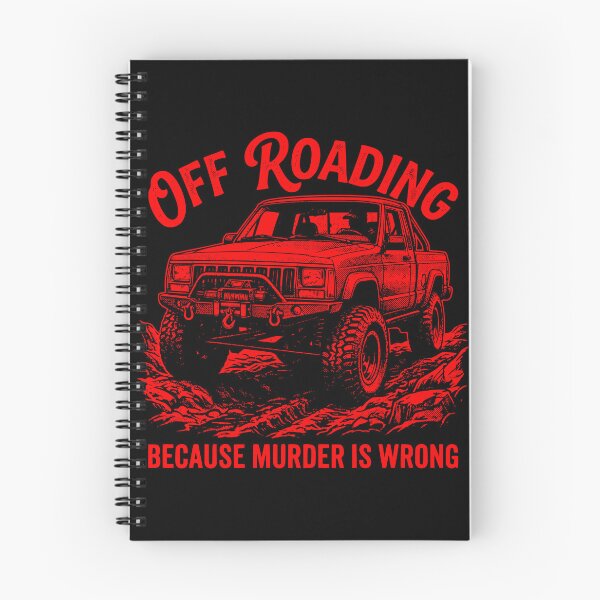 Item preview, Comanche MJ Off-Roading Murder Is Wrong Funny Sarcastic 4x4 Truck Red designed and sold by Off-Road-Zone.