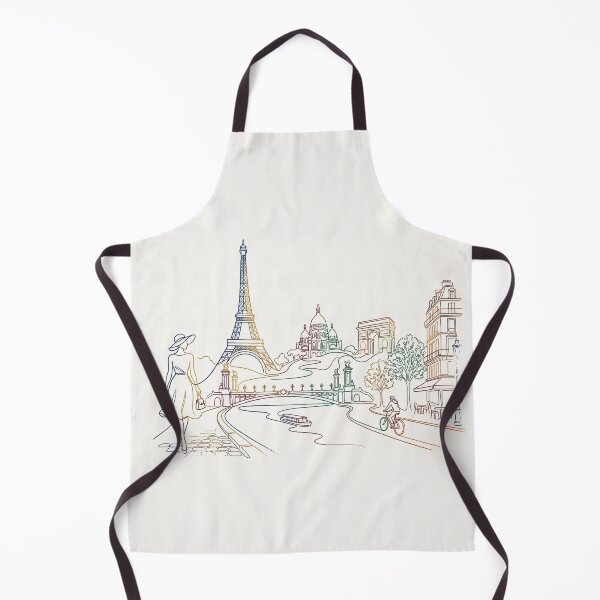 Item preview, Paris Skyline Rainbow Line Art Travel Sketch designed and sold by PixorStudio.