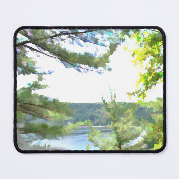 Item preview, Wisconsin Landscape Lake Through The Trees designed and sold by bloomingvine.