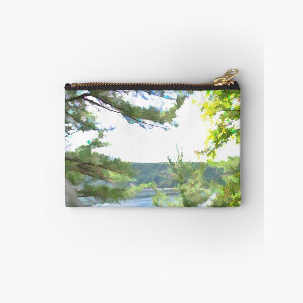 Item preview, Wisconsin Landscape Lake Through The Trees designed and sold by bloomingvine.