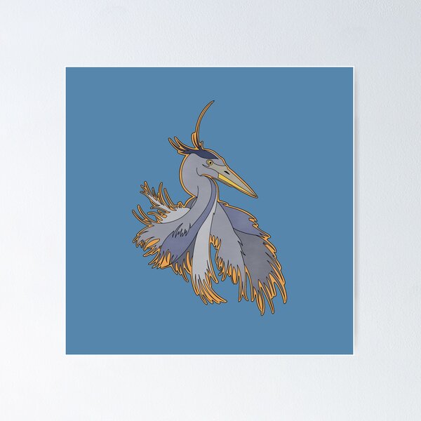 Item preview, Blue Heron designed and sold by Local-Cryptid.