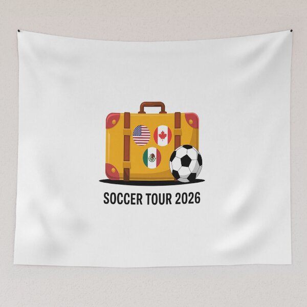 Item preview, 2026 Soccer World USA Flag designed and sold by BlassmausArt.