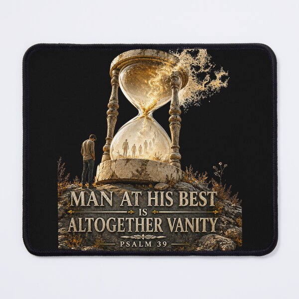 Item preview, Psalm 39 Man at His Best Is Vanity Christian T-Shirt, Life Is Short Bible Verse, Deep Faith Reflection Design designed and sold by Dexters Inspiring Creations.