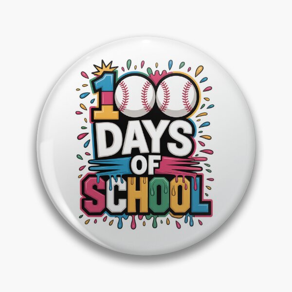 Item preview, 100th Day of School Baseball 100 Days of School designed and sold by BlassmausArt.