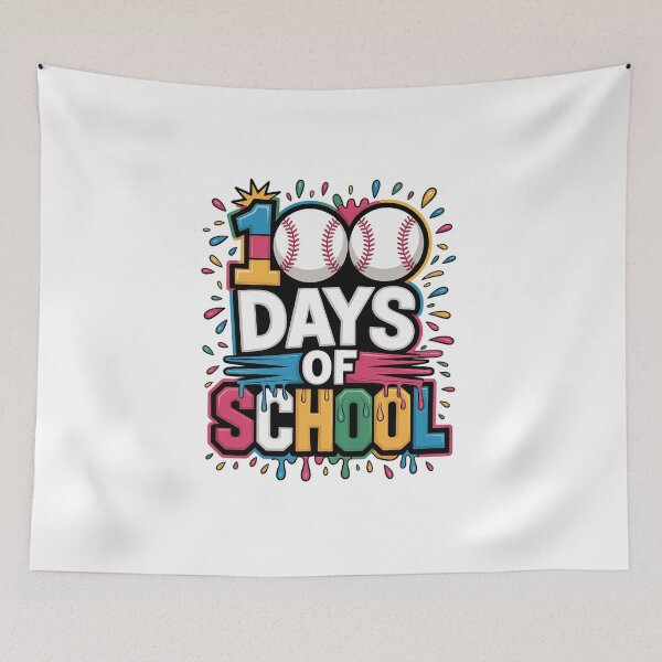 Item preview, 100th Day of School Baseball 100 Days of School designed and sold by BlassmausArt.