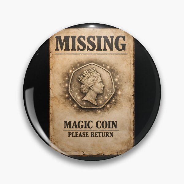 Item preview,  Missing Magic Coin Vintage Fantasy Poster Wall Art designed and sold by TeeTimeTreasure.