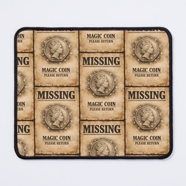 Item preview, Missing Magic Coin Vintage Fantasy Poster Wall Art designed and sold by TeeTimeTreasure.