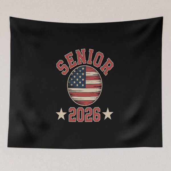 Item preview, Senior American Flag USA Graduation Class Of 2026 designed and sold by BlassmausArt.