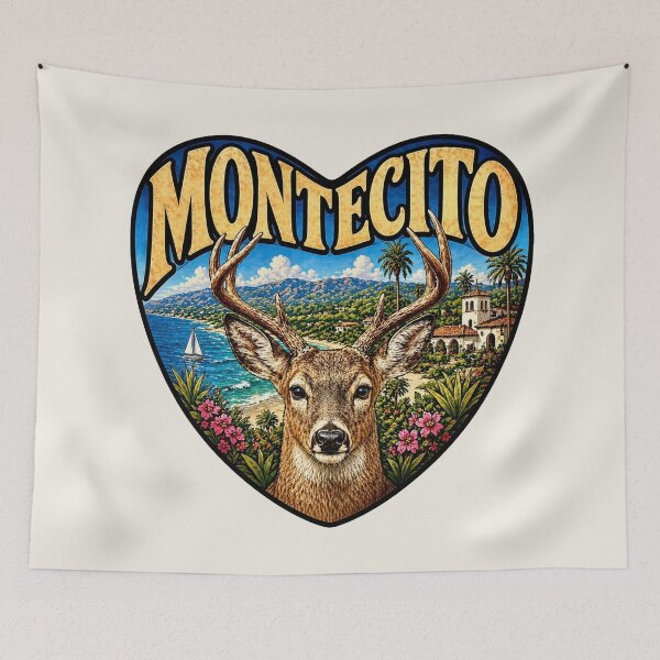 Item preview, Montecito, California - Deer Heart Shape designed and sold by Myra365Art.