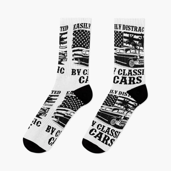 Item preview, Easily Distracted By Classic Cars American Flag USA 250 Patriotic designed and sold by Dmetalx Art Apparel.
