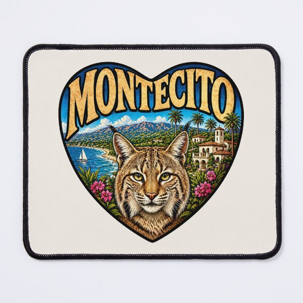 Item preview, Montecito, California - Bobcat Heart Shape designed and sold by Myra365Art.
