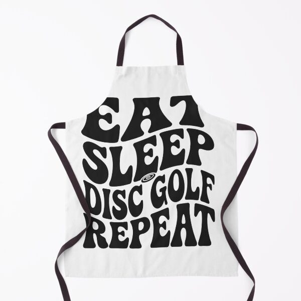 Item preview, Eat Sleep Disc Golf Repeat Retro Wavy Typography Sticker designed and sold by CutRootCo.