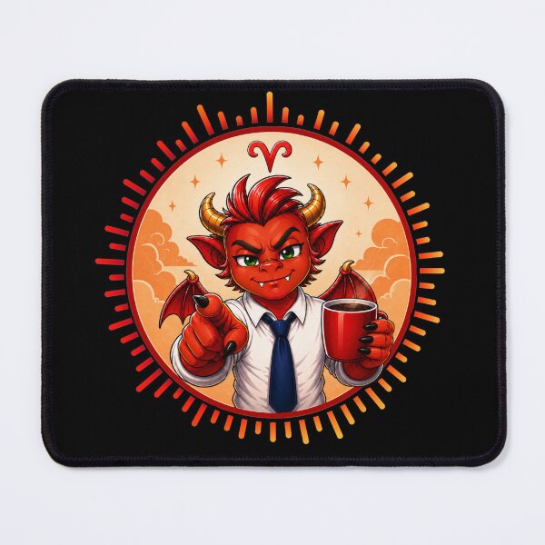 Item preview, Aries Zodiac Dragon Shirt – Coffee Energy Dragon Mascot designed and sold by Fangtasia77.