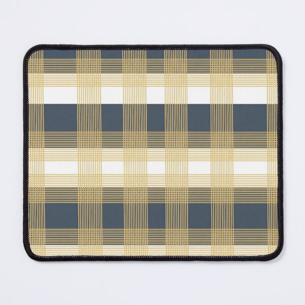 Item preview, Navy Blue and Gold Modern Minimalist Plaid Pattern - Preppy Timeless Decor designed and sold by A1DesignMinimal.