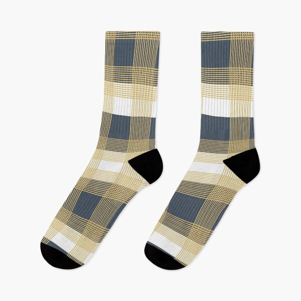 Item preview, Navy Blue and Gold Modern Minimalist Plaid Pattern - Preppy Timeless Decor designed and sold by A1DesignMinimal.