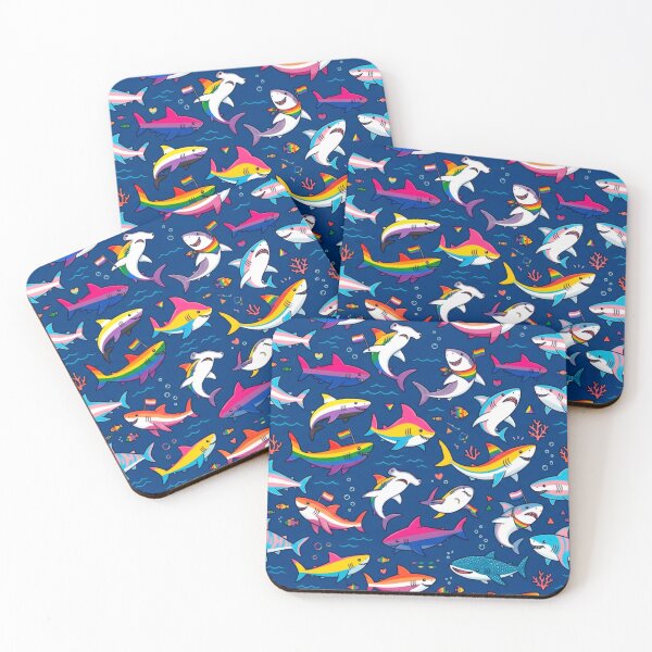 Item preview, Pride Sharks: Ocean of Diversity Pattern designed and sold by edstorebeaches.