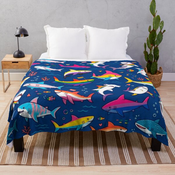 Item preview, Pride Sharks: Ocean of Diversity Pattern designed and sold by edstorebeaches.