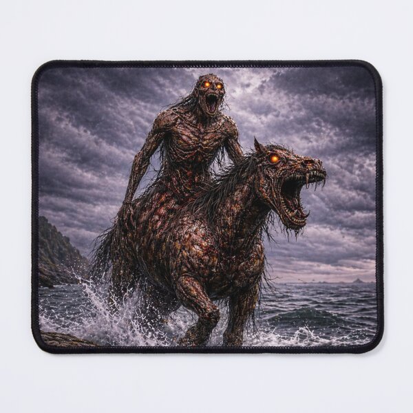 Item preview, Nuckelavee Cryptid Horse Demon Horror Monster Artwork designed and sold by The Dark Files.