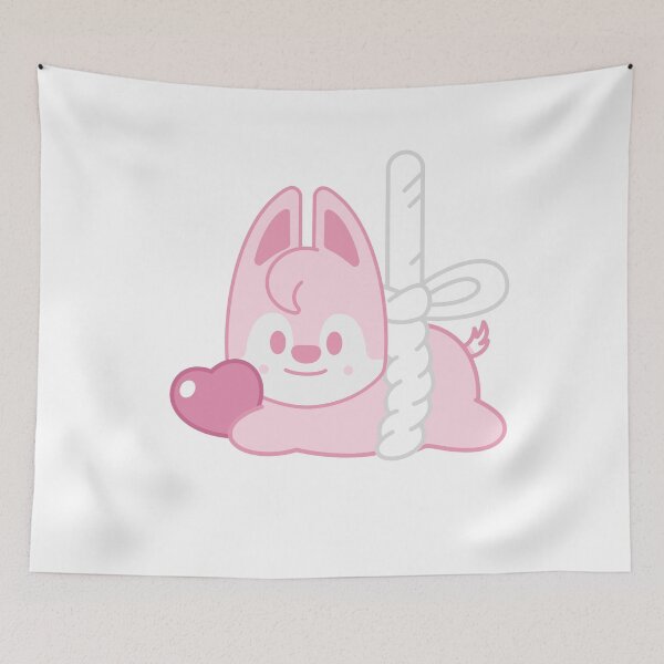 Item preview, SKZOO Wolf Chan pink love - STAY in Our Little House designed and sold by 0627june.