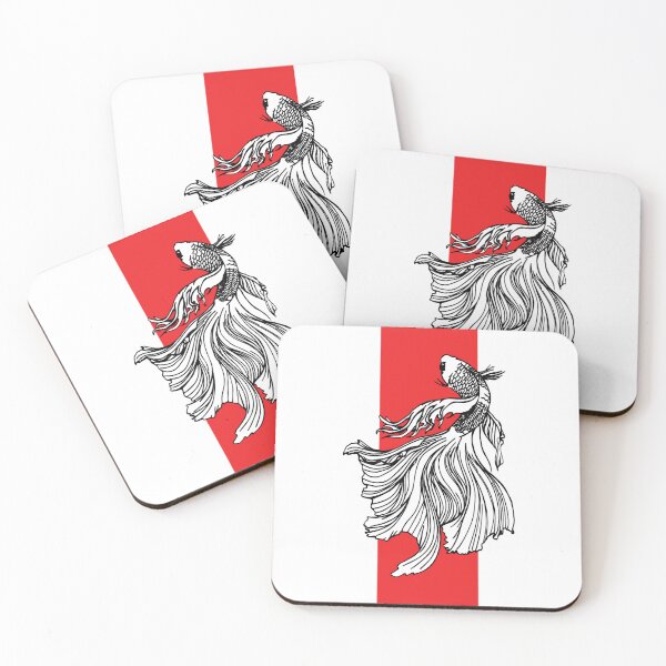 Item preview, Elegant Betta Fish Japanese Minimalist Line Art designed and sold by RamyGallery.