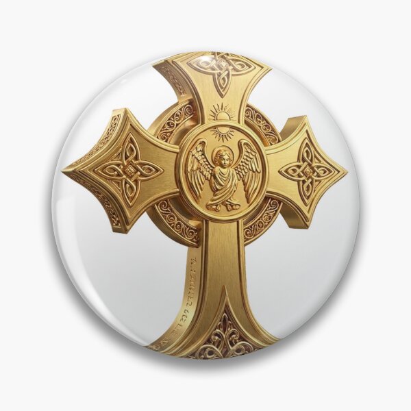 Item preview, Gold Engraved Celtic Cross designed and sold by funspms.