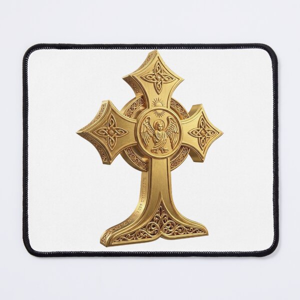 Item preview, Gold Engraved Celtic Cross designed and sold by funspms.