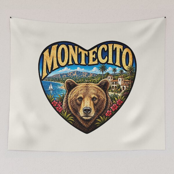 Item preview, Montecito, California - Bear Heart Shape designed and sold by Myra365Art.