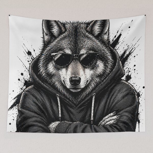 Item preview, Wolf Hoodie Streetwear designed and sold by Unknowj.