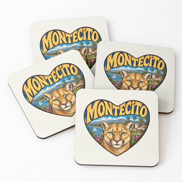 Item preview, Montecito, California - Mountain Cat Heart Shape designed and sold by Myra365Art.