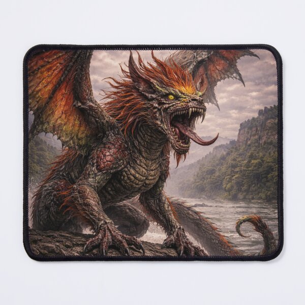 Item preview, Piasa Bird Cryptid Winged Monster River Creature Artwork designed and sold by The Dark Files.