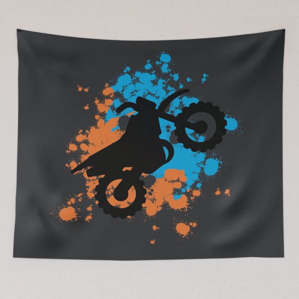 Item preview, Muddy Dirt Bike (blue and orange) designed and sold by Doodloom.