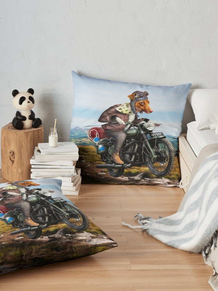 Alternate view of Dog Portrait - Angel Eyes Floor Pillow