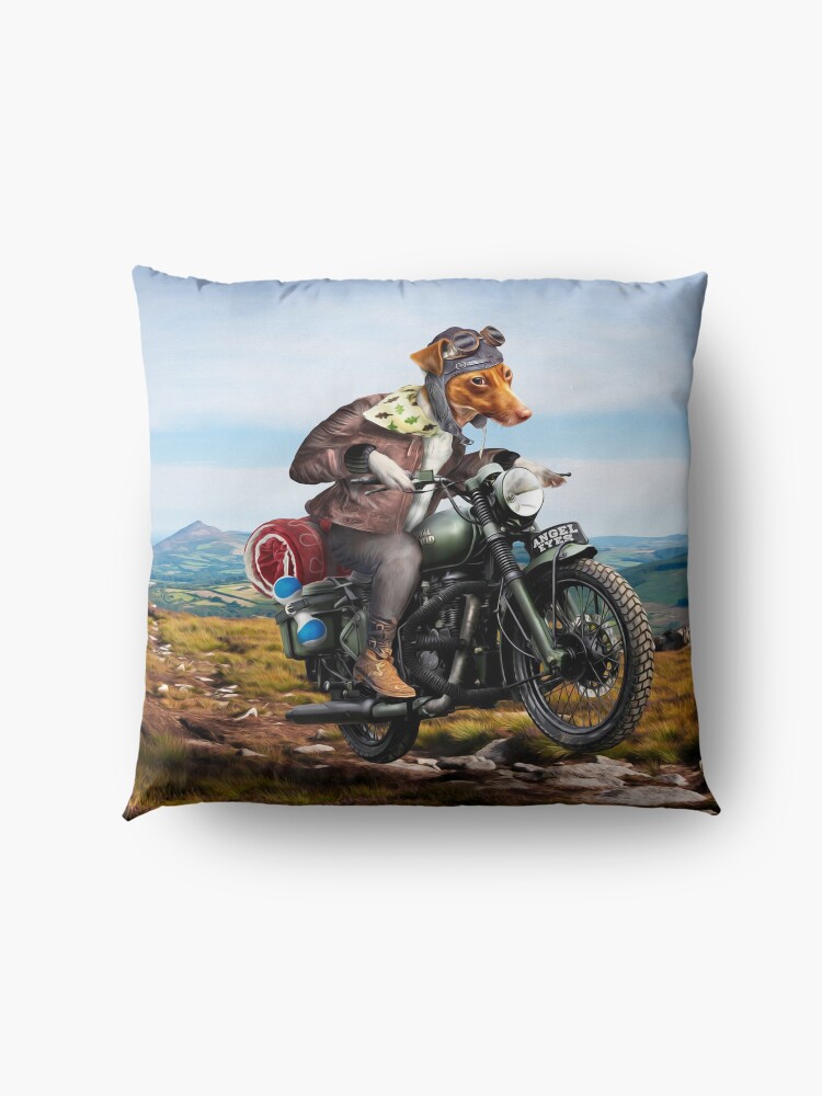 Alternate view of Dog Portrait - Angel Eyes Floor Pillow