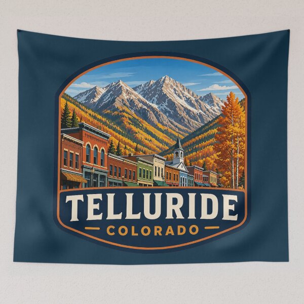 Item preview, Telluride, Colorado - Fall Mountain Colors designed and sold by Myra365Art.