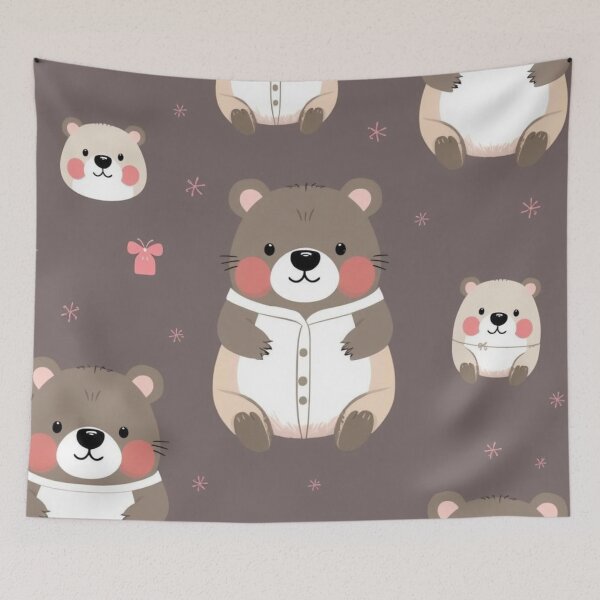 Item preview, Cute Wombats in Pyjamas with Stars designed and sold by pUNKnown.