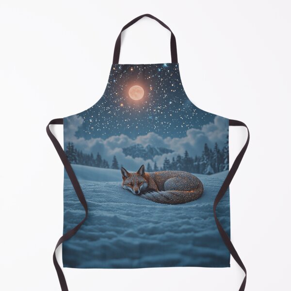 Item preview, Sleeping Fox Moonlit Snow Wall Art designed and sold by BeautifulVirtues.