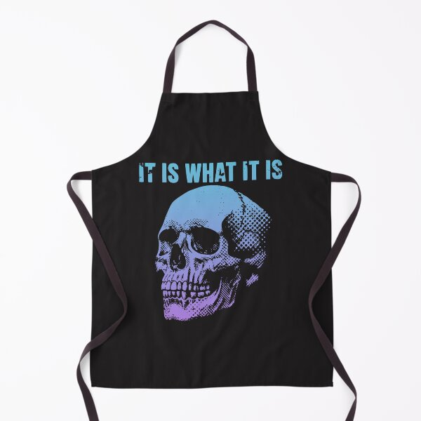 Item preview, "It Is What It Is" Funny Existential Skull Vaporwave Halftone Art designed and sold by Cipher & Soul.