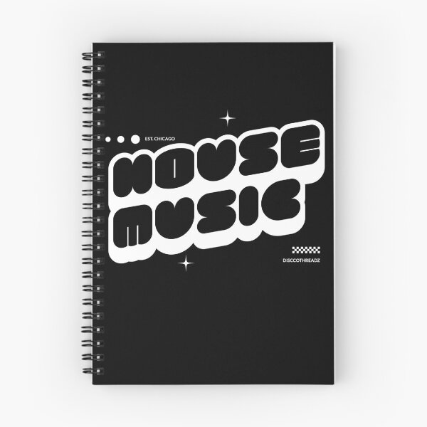 Item preview, HOUSE MUSIC - Y2K Font Vibes (White) designed and sold by Discothreadz.