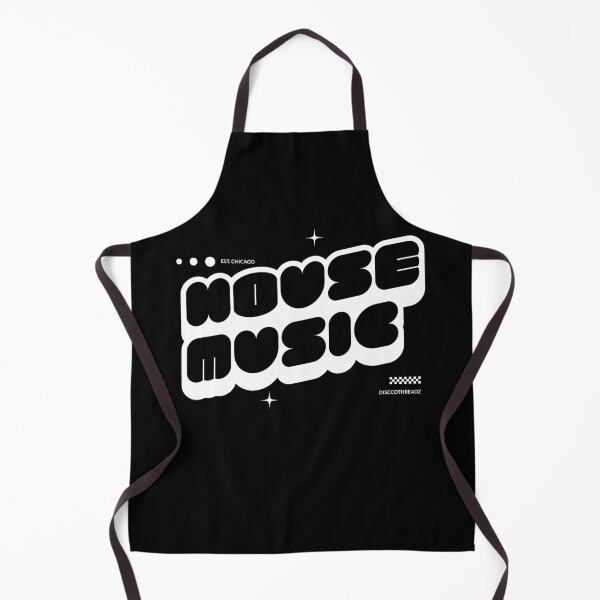 Item preview, HOUSE MUSIC - Y2K Font Vibes (White) designed and sold by Discothreadz.