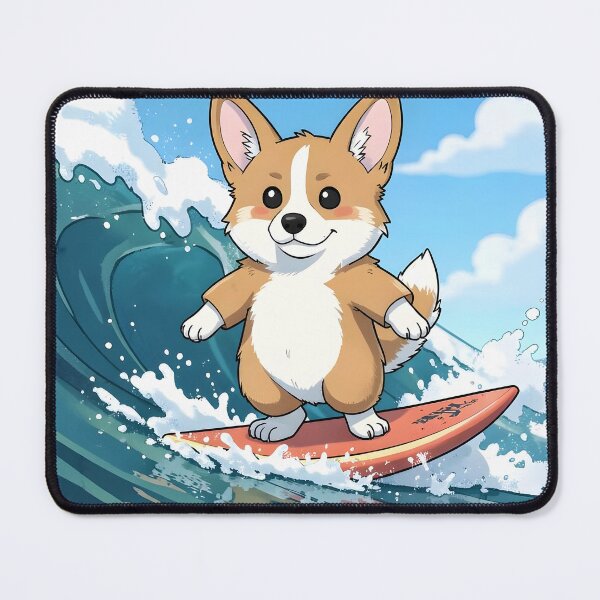 Item preview, Surfing Corgi designed and sold by Mia's Menagerie.