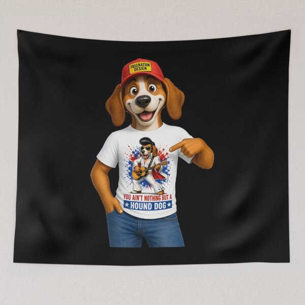 Item preview, Retro Rock Star Dog Guitar Vintage Style designed and sold by FREENATION2026.