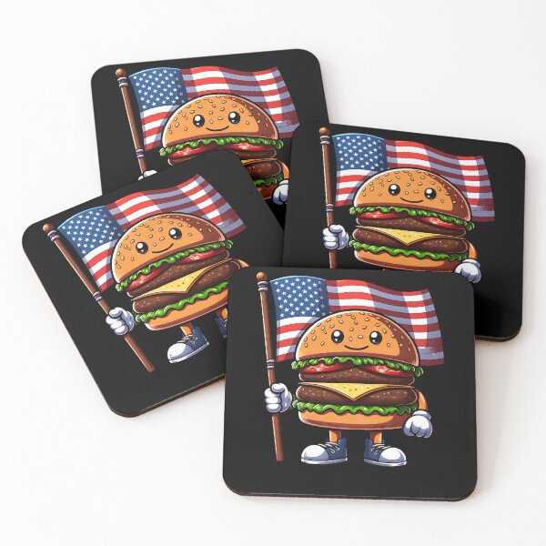 Item preview, Funny Burger 4th July Patriotic USA Flag America Boys Girls Kids designed and sold by rafaeltto.